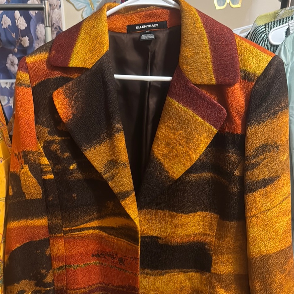 Ellie Tahari Multicolor Wool Coat